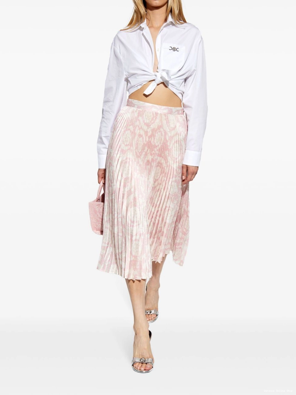 Affordable Versace pleated midi skirt Barocco-print Women 0720